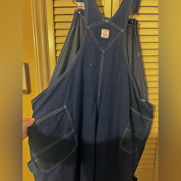 Vintage Pointer Brand High Back Bib Overalls Blue Denim USA Farm Workwear - Picture 9 of 14